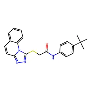 N-(4-Tert-butylphenyl)-2-{[1,2,4]triazolo[4,3-A]quinolin-1-ylsulfanyl}acetamide structure