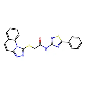 N-(5-phenyl-1,2,4-thiadiazol-3-yl)-2-{[1,2,4]triazolo[4,3-a]quinolin-1-ylsulfanyl}acetamide structure