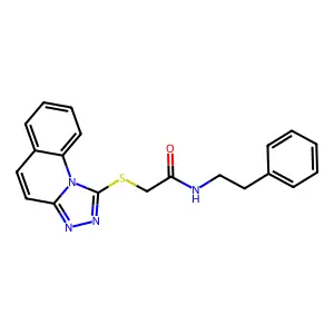 2-([1,2,4]triazolo[4,3-a]quinolin-1-ylthio)-N-phenethylacetamide structure