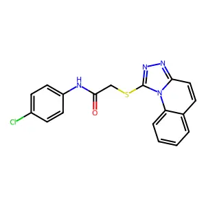 N-(4-Chlorophenyl)-2-{[1,2,4]triazolo[4,3-A]quinolin-1-ylsulfanyl}acetamide structure