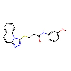 N-(3-Methoxyphenyl)-3-{[1,2,4]triazolo[4,3-A]quinolin-1-ylsulfanyl}propanamide structure