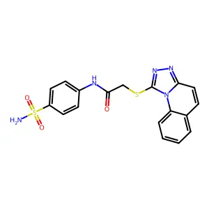 2-([1,2,4]triazolo[4,3-a]quinolin-1-ylthio)-N-(4-sulfamoylphenyl)acetamide structure