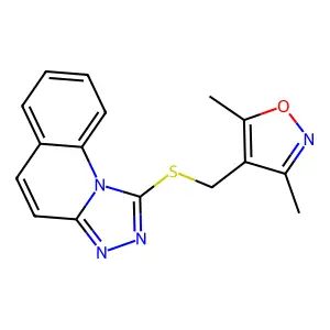 4-(([1,2,4]Triazolo[4,3-a]quinolin-1-ylthio)methyl)-3,5-dimethylisoxazole structure
