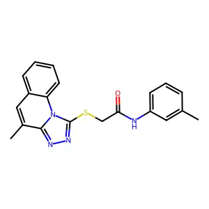 2-((4-methyl-[1,2,4]triazolo[4,3-a]quinolin-1-yl)thio)-N-(m-tolyl)acetamide structure