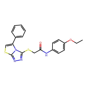 N-(4-ethoxyphenyl)-2-((5-phenylthiazolo[2,3-c][1,2,4]triazol-3-yl)thio)acetamide structure