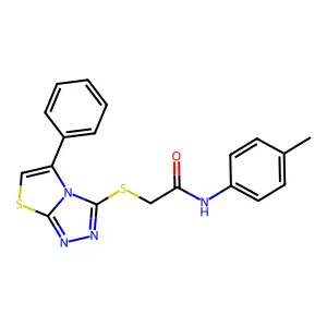 2-((5-phenylthiazolo[2,3-c][1,2,4]triazol-3-yl)thio)-N-(p-tolyl)acetamide structure
