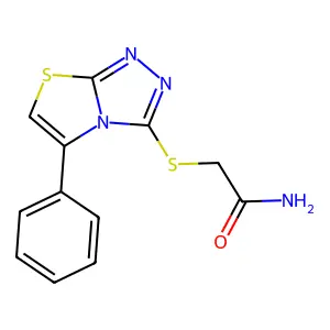 2-((5-Phenylthiazolo[2,3-c][1,2,4]triazol-3-yl)thio)acetamide structure