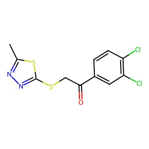 1-(3,4-Dichlorophenyl)-2-((5-methyl-1,3,4-thiadiazol-2-yl)thio)ethanone structure