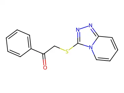 1-Phenyl-2-([1,2,4]triazolo[4,3-a]pyridin-3-ylthio)ethanone structure