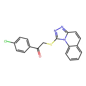 1-(4-Chlorophenyl)-2-([1,2,4]triazolo[4,3-a]quinolin-1-ylsulfanyl)ethanone structure
