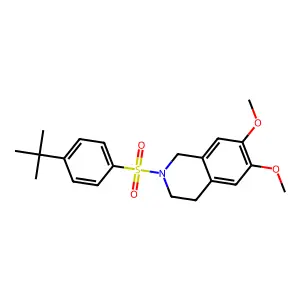 2-(4-tert-butylphenyl)sulfonyl-6,7-dimethoxy-3,4-dihydro-1H-isoquinoline structure