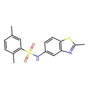 2,5-dimethyl-N-(2-methyl-1,3-benzothiazol-5-yl)benzenesulfonamide structure