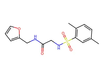 2-(2,5-dimethylbenzenesulfonamido)-N-[(furan-2-yl)methyl]acetamide structure