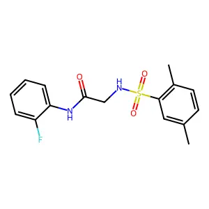 2-[(2,5-dimethylphenyl)sulfonylamino]-N-(2-fluorophenyl)acetamide structure