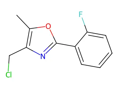 4-Chloromethyl-2-(2-fluoro-phenyl)-5-methyl-oxazole structure