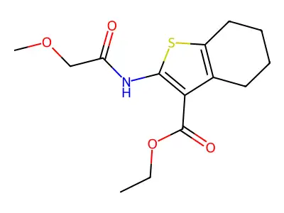 Ethyl 2-[(methoxyacetyl)amino]-4,5,6,7-tetrahydro-1-benzothiophene-3-carboxylate structure