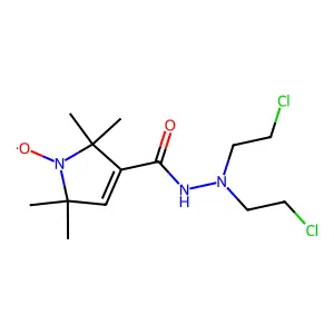 3-(Bis-(2-chloroethyl)carbohydrazide)-2,2,5,5-tetramethylpyroline-1-oxyl structure