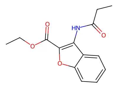Ethyl 3-propionamidobenzofuran-2-carboxylate structure