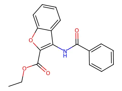 Ethyl 3-benzamido-1-benzofuran-2-carboxylate structure