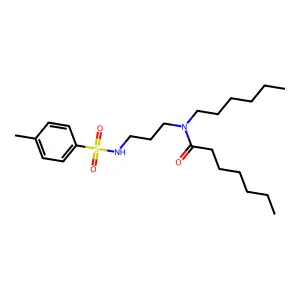 N-(3-(Methylbenzenesulfonylamino)propyl)-N-hexyl-heptanamide structure