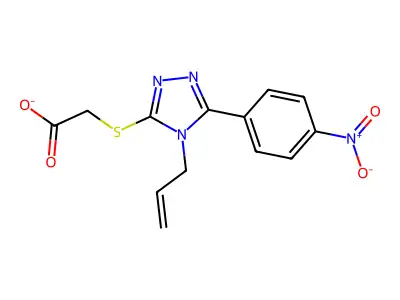2-[[5-(4-Nitrophenyl)-4-prop-2-enyl-1,2,4-triazol-3-yl]sulfanyl]acetate structure
