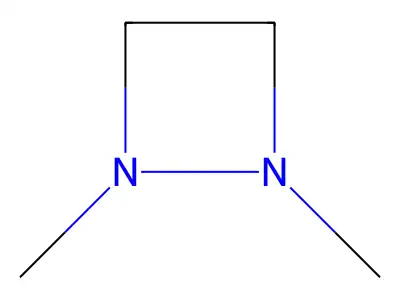 1,2-Diazetidine, 1,2-dimethyl- structure