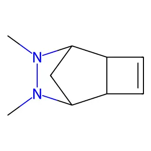 3,4-Diazatricyclo(4.2.1.02,5)non-7-ene, 3,4-dimethyl-, (1alpha,2beta,5beta,6alpha)- structure