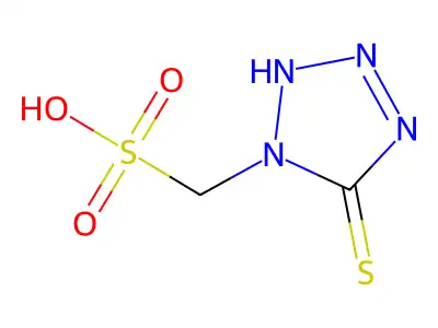 2,5-Dihydro-5-thioxo-1H-tetrazole-1-methanesulphonic acid structure