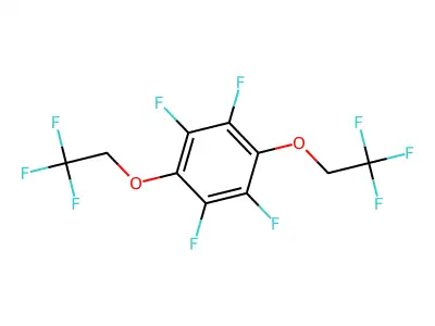 1,4-Bis(2,2,2-trifluoroethoxy)tetrafluorobenzene structure