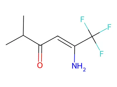 5-Amino-6,6,6-trifluoro-2-methylhex-4-en-3-one structure