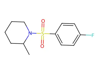 1-(4-Fluorophenyl)sulfonyl-2-methylpiperidine structure