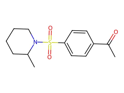 1-[4-[(2-Methyl-1-piperidinyl)sulfonyl]phenyl]ethanone structure