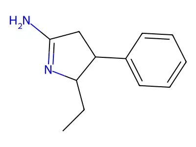 2H-Pyrrol-5-amine, 3,4-dihydro-2-ethyl-3-phenyl- structure