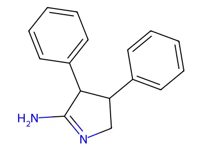 2H-Pyrrol-5-amine, 3,4-dihydro-3,4-diphenyl- structure