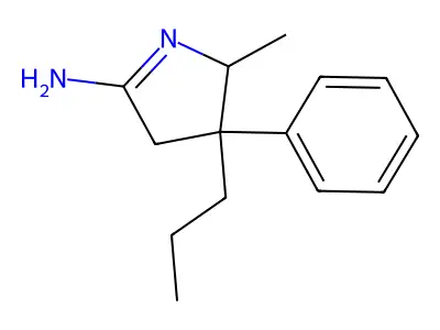 5-Methyl-4-phenyl-4-propylpyrrolidin-2-imine structure