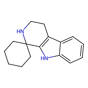 Spiro[cyclohexane-1,1'-[1H]pyrido[3,4-b]indole], 2',3',4',9'-tetrahydro- structure