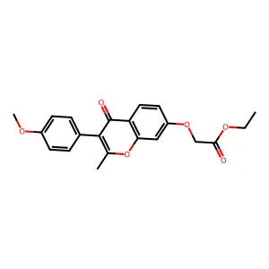 ethyl 2-((3-(4-methoxyphenyl)-2-methyl-4-oxo-4H-chromen-7-yl)oxy)acetate structure