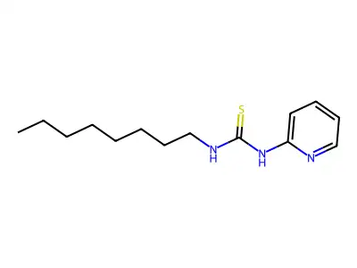 Urea, 1-octyl-3-(2-pyridyl)-2-thio- structure