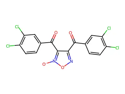 Methanone, (2-oxido-1,2,5-oxadiazole-3,4-diyl)bis[(3,4-dichlorophenyl)- structure