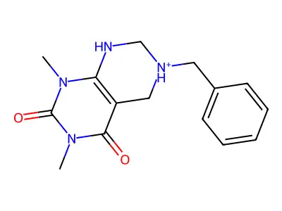 6-Benzyl-1,3-dimethyl-5,6,7,8-tetrahydropyrimido[4,5-d]pyrimidin-6-ium-2,4-dione structure