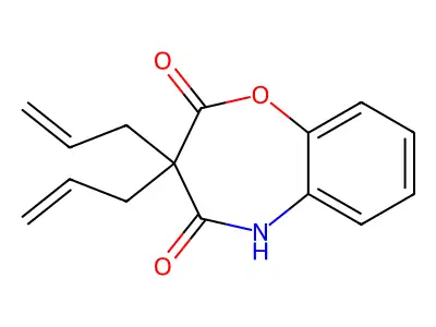 4-Hydroxy-3,3-di(prop-2-en-1-yl)-1,5-benzoxazepin-2(3H)-one structure