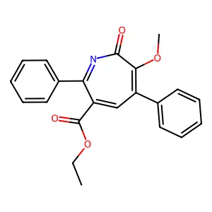 Ethyl 3-methoxy-2-oxo-4,7-diphenyl-2H-azepine-6-carboxylate structure