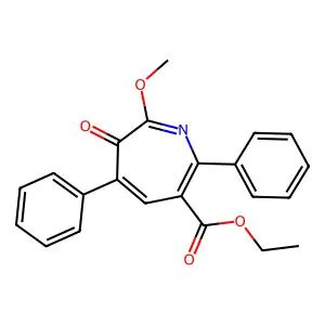 Ethyl 2-methoxy-3-oxo-4,7-diphenyl-3H-azepine-6-carboxylate structure