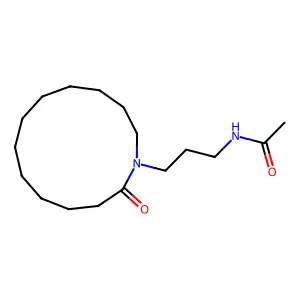 Acetamide, N-[3-(2-oxoazacyclotridec-1-yl)propyl]- structure