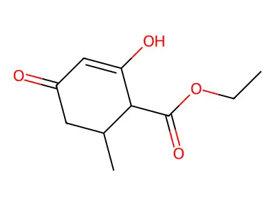 rac-ethyl (1R,6S)-4-hydroxy-6-methyl-2-oxocyclohex-3-ene-1-carboxylate structure