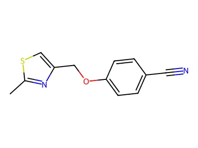 4-[(2-Methyl-1,3-thiazol-4-yl)methoxy]benzonitrile structure