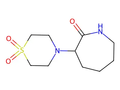 3-(1,1-Dioxidothiomorpholino)azepan-2-one structure