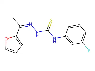 N-(3-Fluorophenyl)-2-[1-(2-furanyl)ethylidene]hydrazinecarbothioamide structure