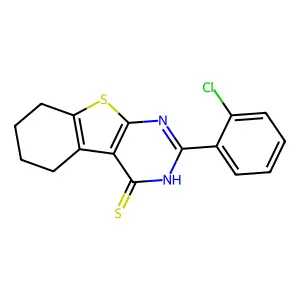 2-(2-Chloro-phenyl)-5,6,7,8-tetrahydro-benzo[4,5]thieno[2,3-d]pyrimidine-4-thiol structure