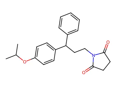 1-[3-Phenyl-3-(4-propan-2-yloxyphenyl)propyl]pyrrolidine-2,5-dione structure